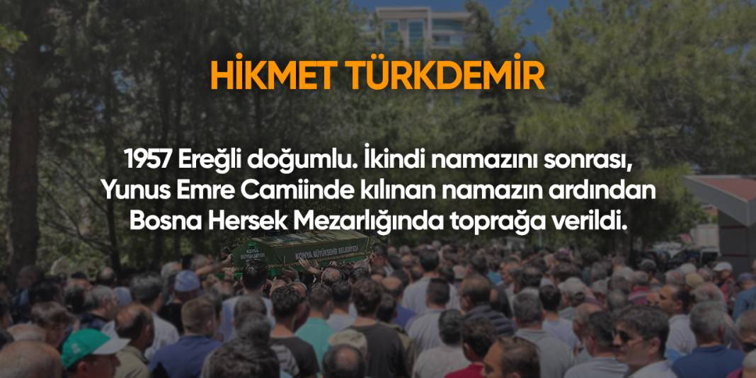 Konya'da bugün vefat edenler | 22 Ekim 2025 2